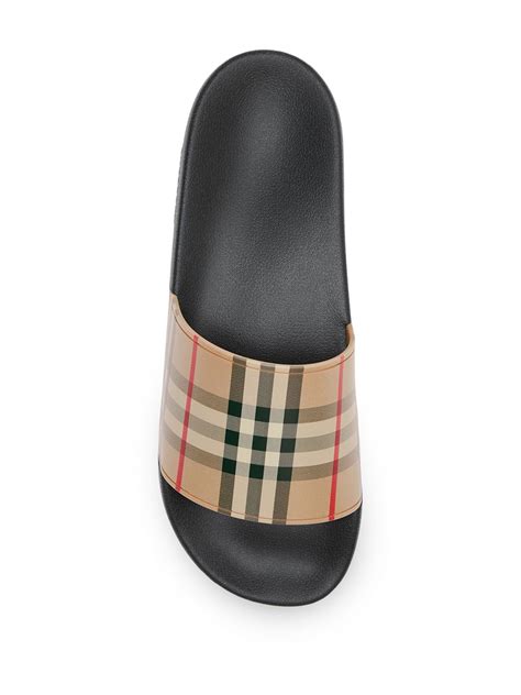 replica burberry slides|burberry shoes labels.